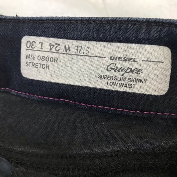 Diesel Industry Grupee dark wash jeans size 24 - Picture 2 of 8